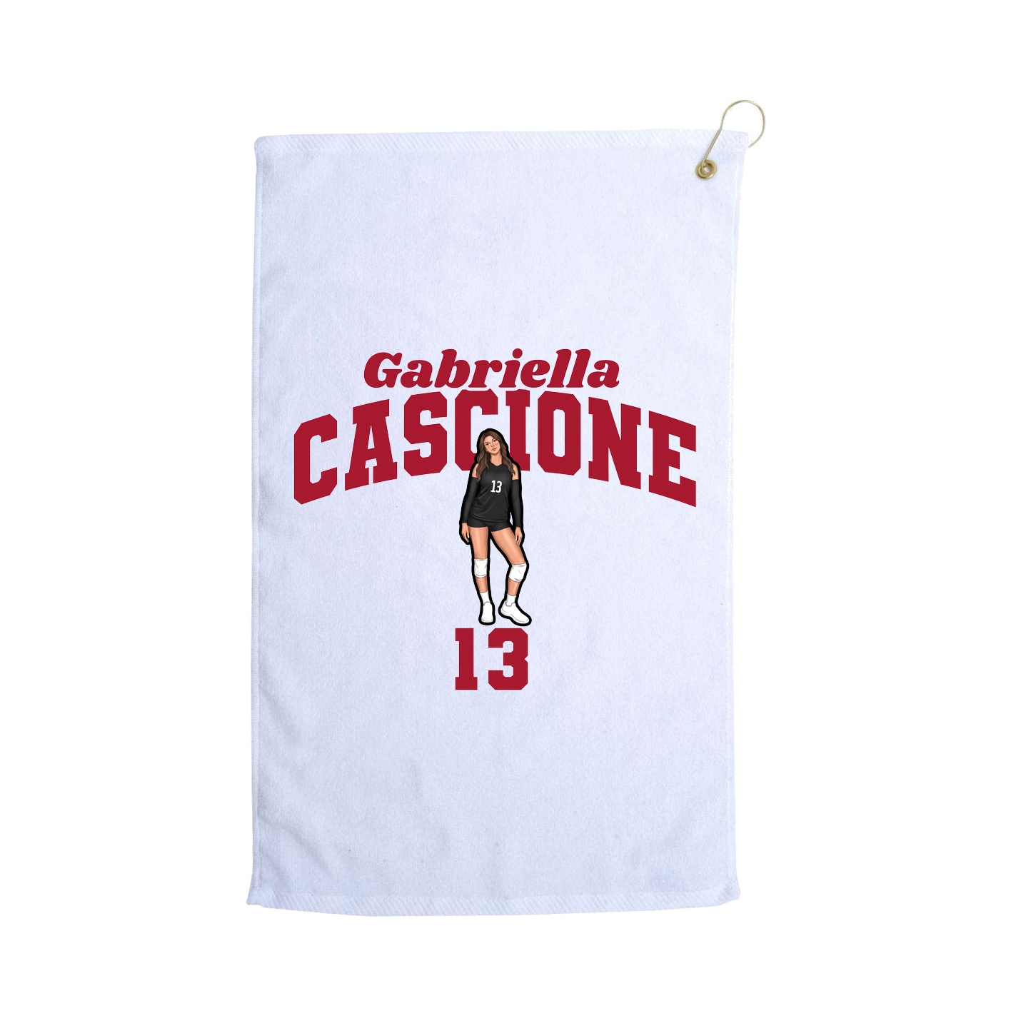 Golf Towel — Signature Arch in White