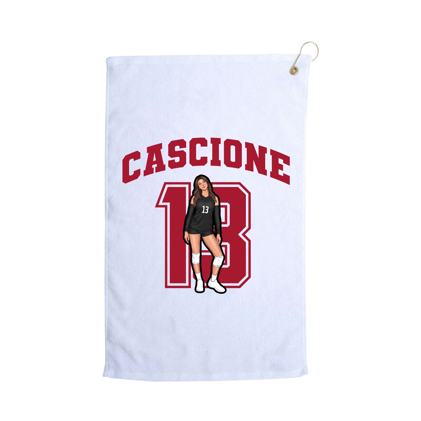 Golf Towel — Number in White
