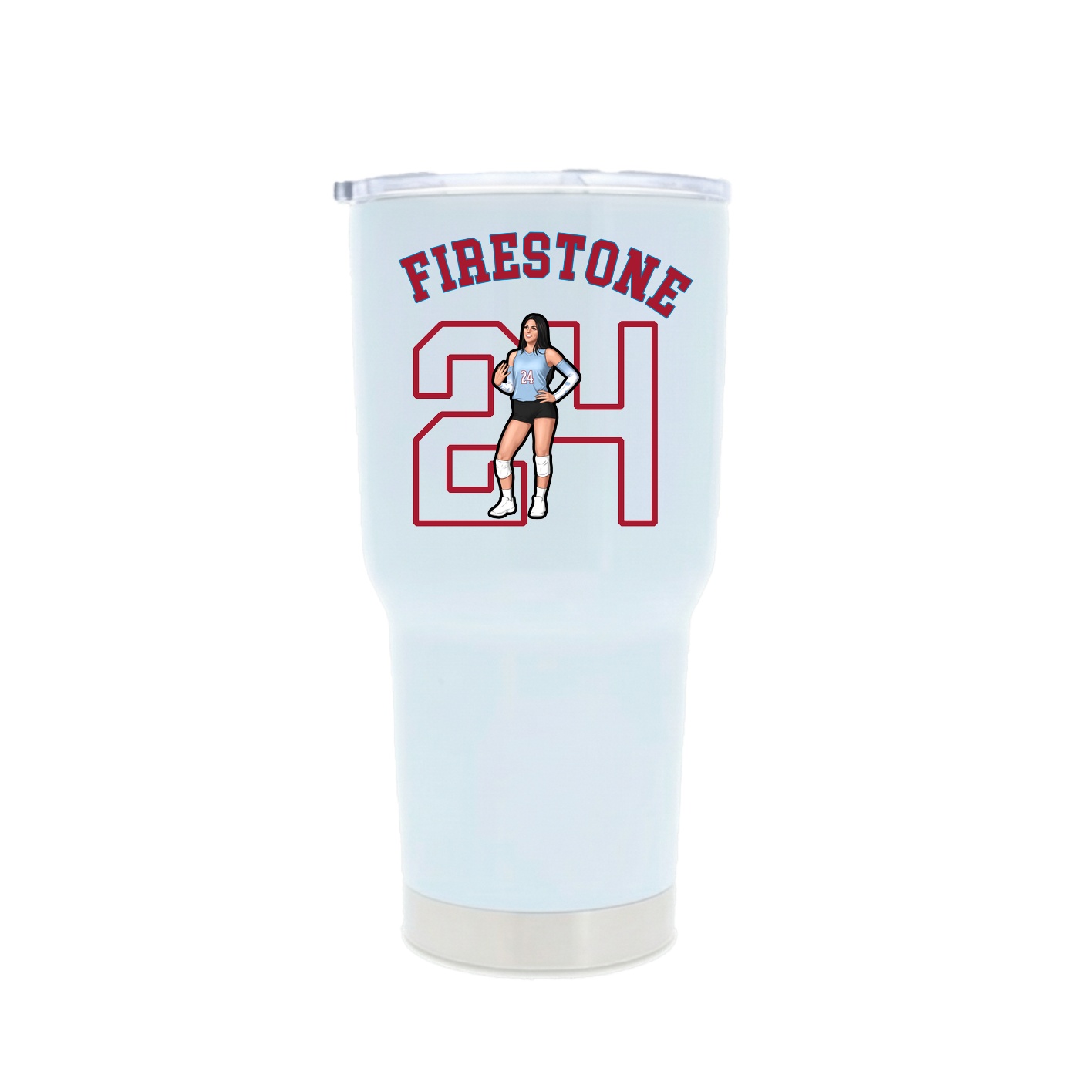 30oz Stainless Steel Tumbler — Shirsey Arch in White