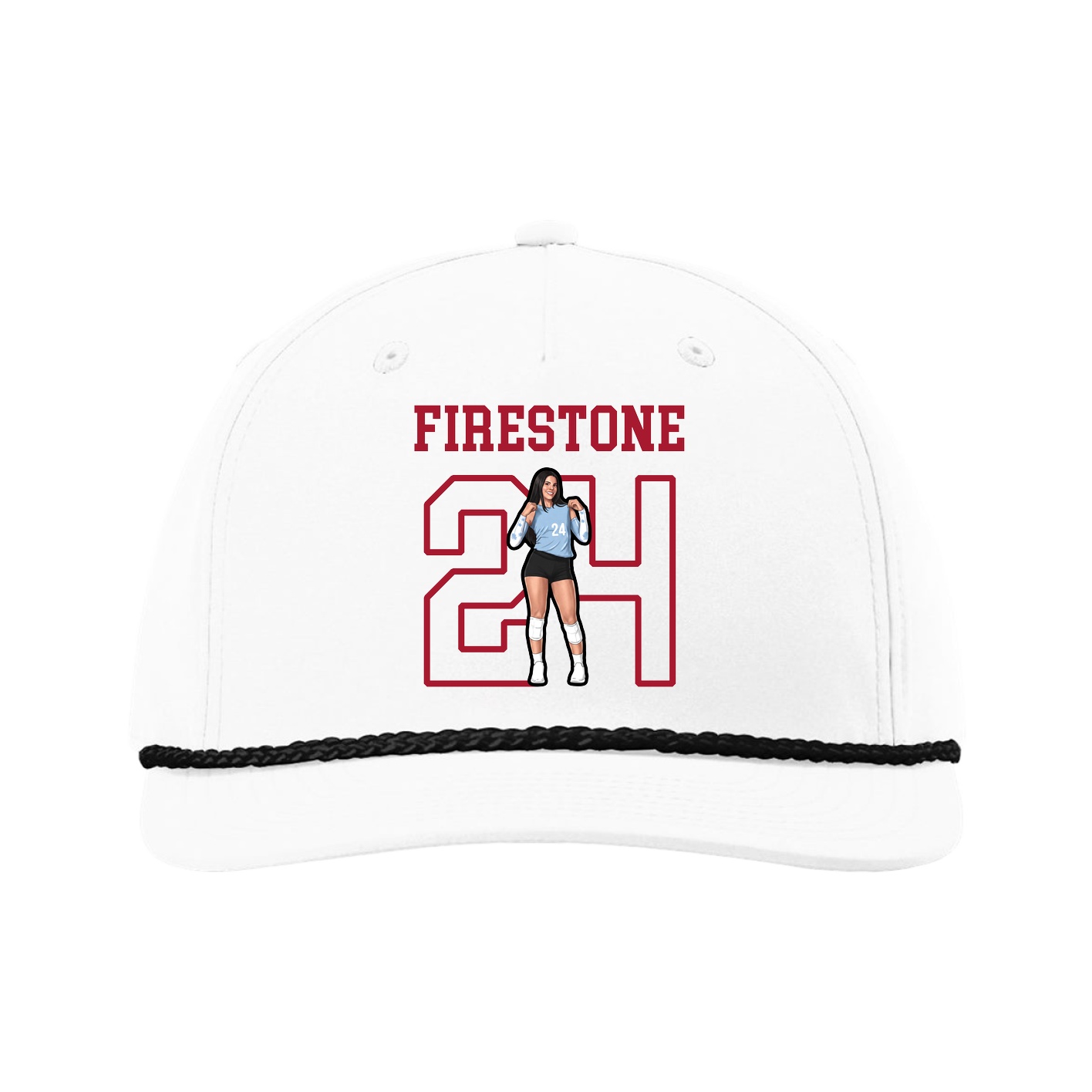 Five-Panel Classic Rope Cap — Shirsey in White