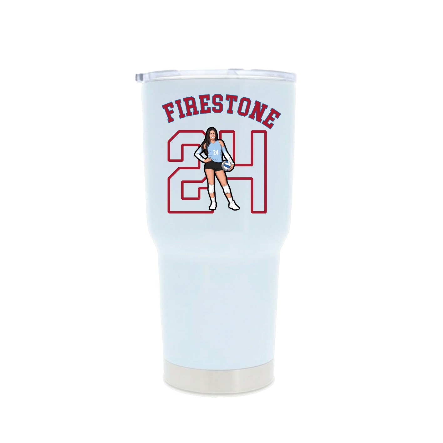 30oz Stainless Steel Tumbler — Shirsey Arch in White