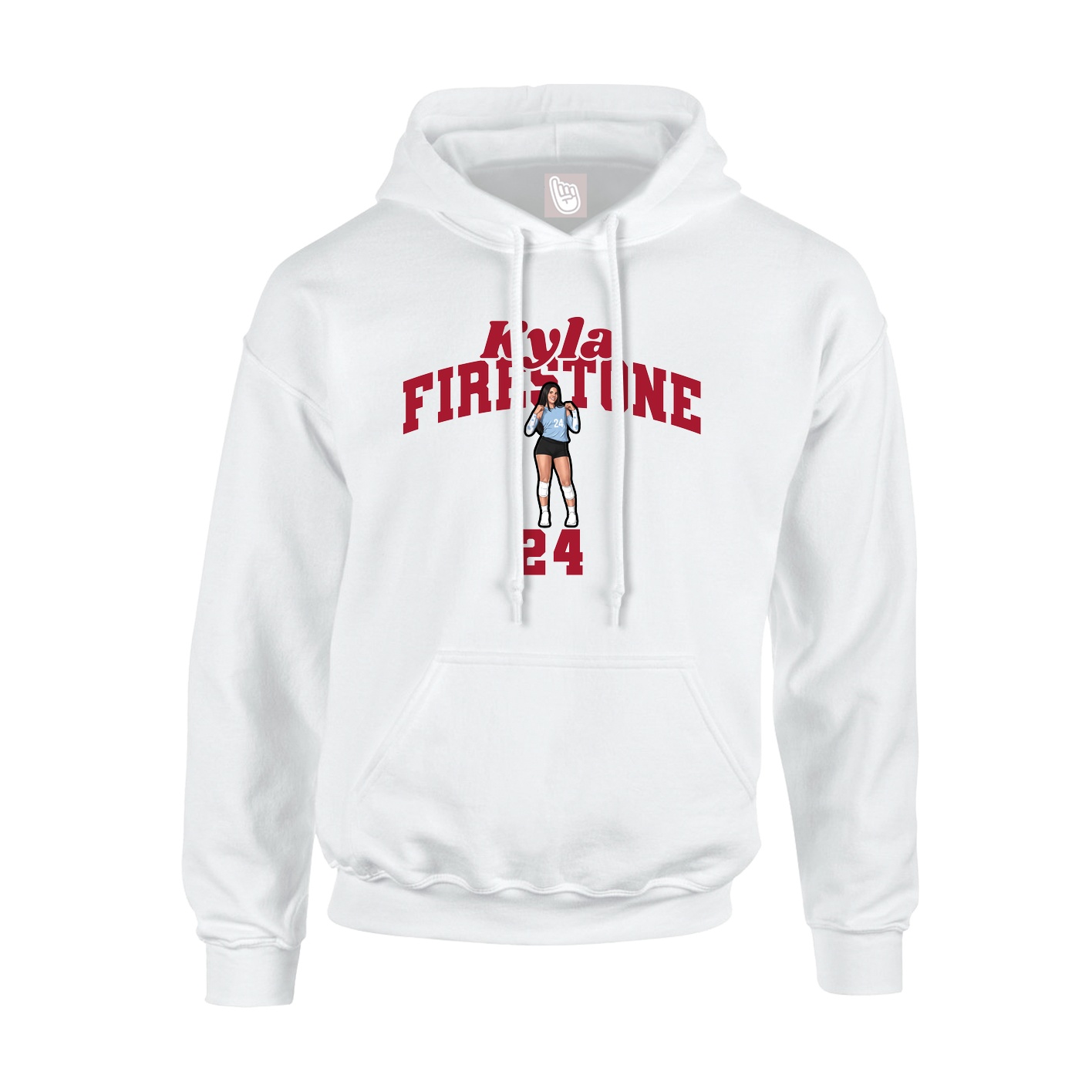 Hoodie — Signature Arch in White