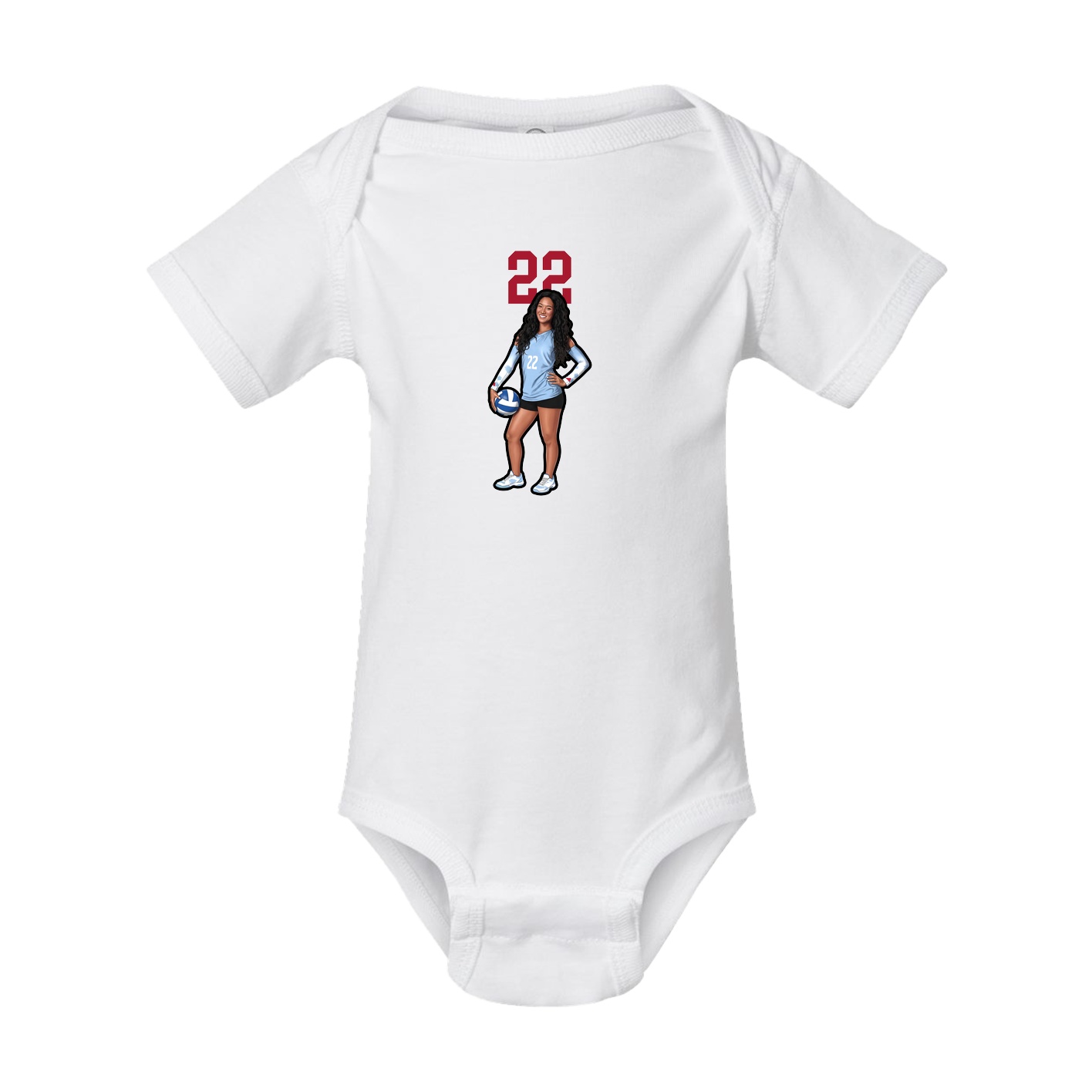 Baby Onesie — Number Top in White