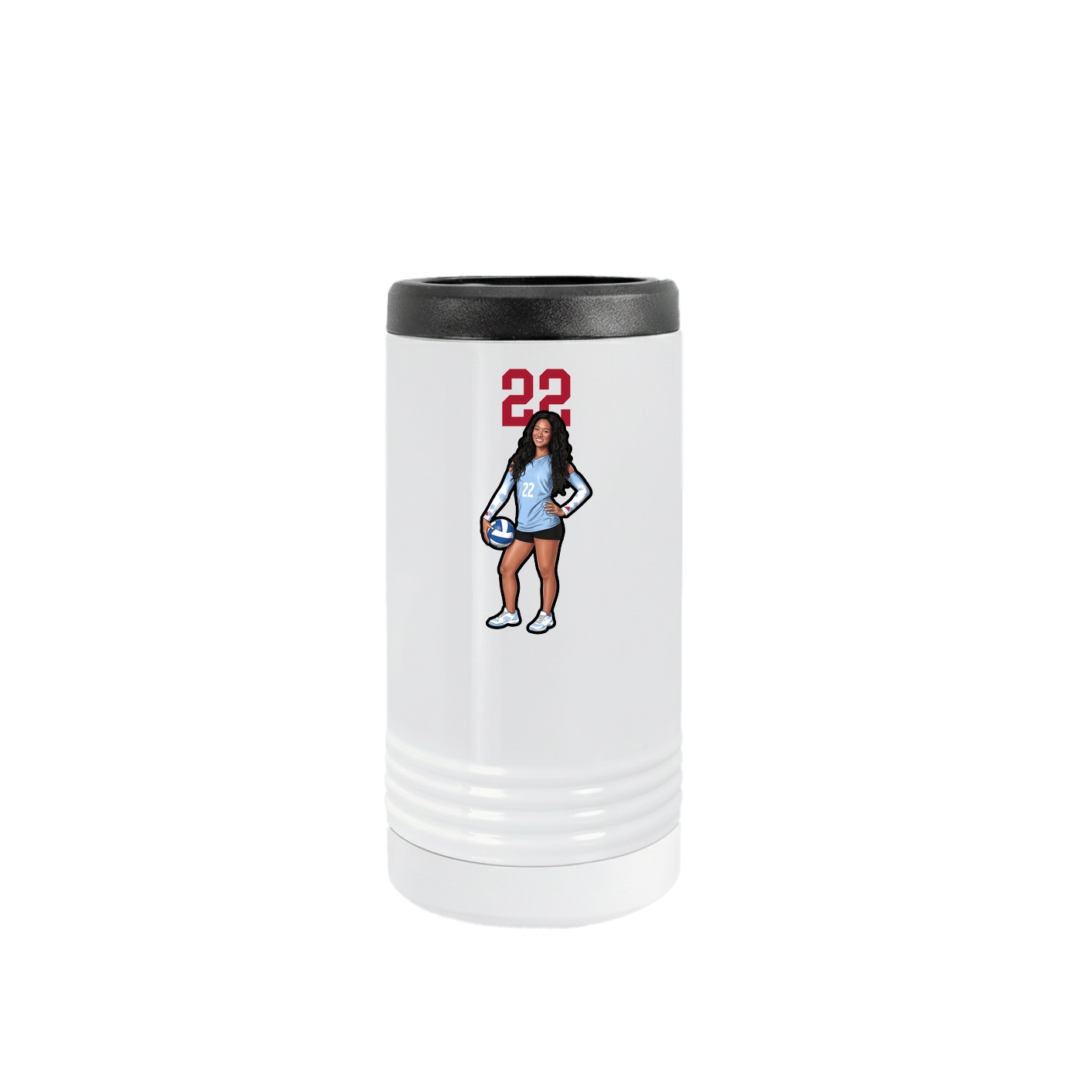 Slim Beverage Holder — Number Top in White