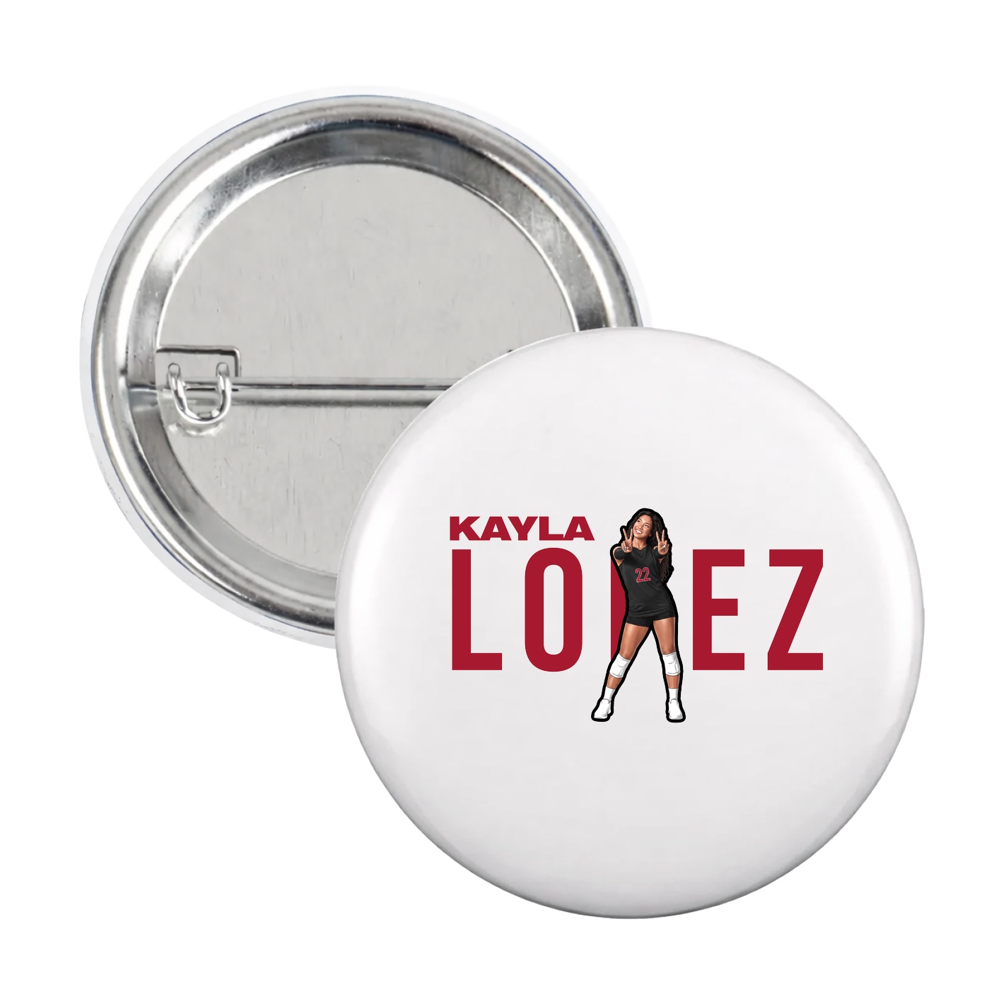 Game Day Button — Player Name in White