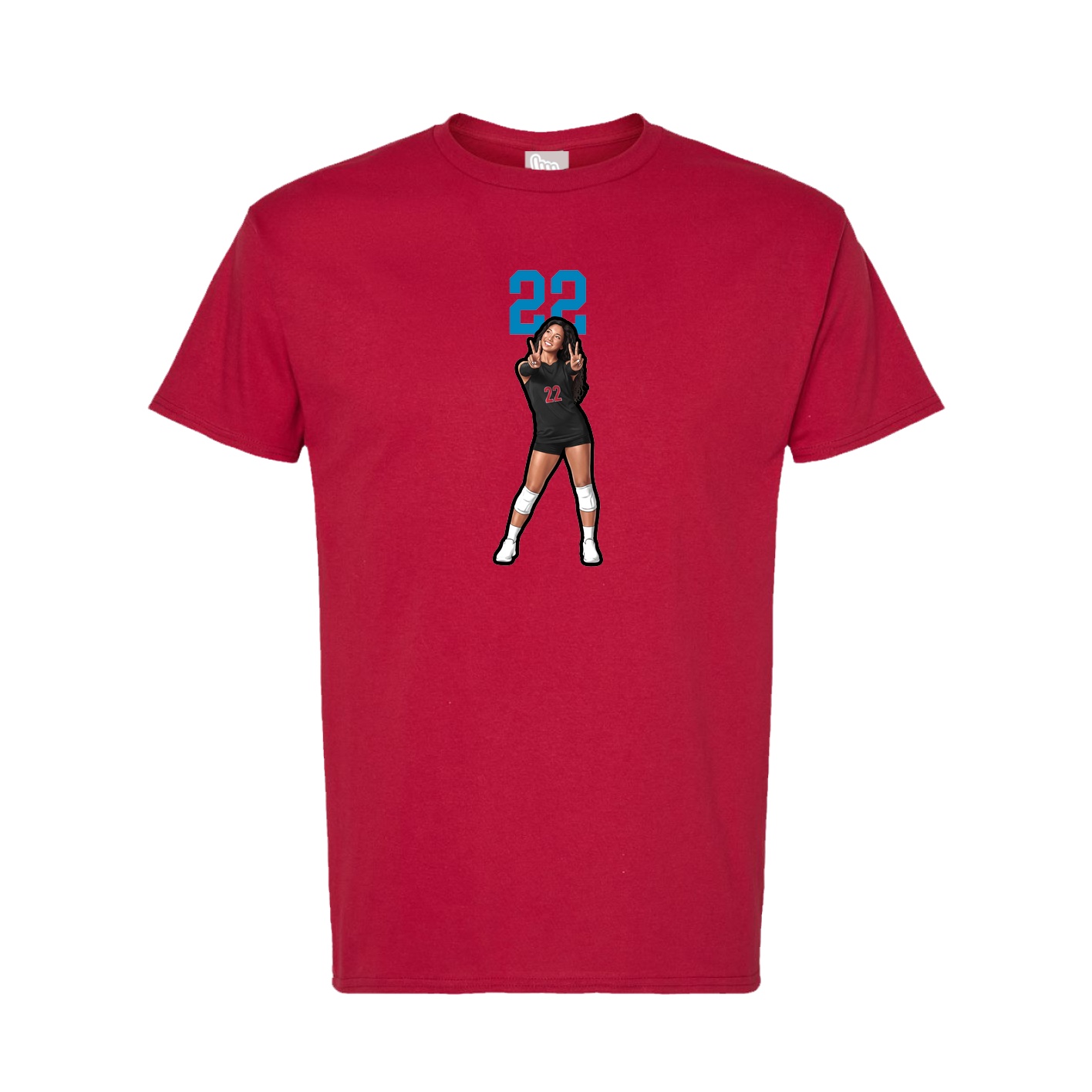 Tee — Number Top in Crimson
