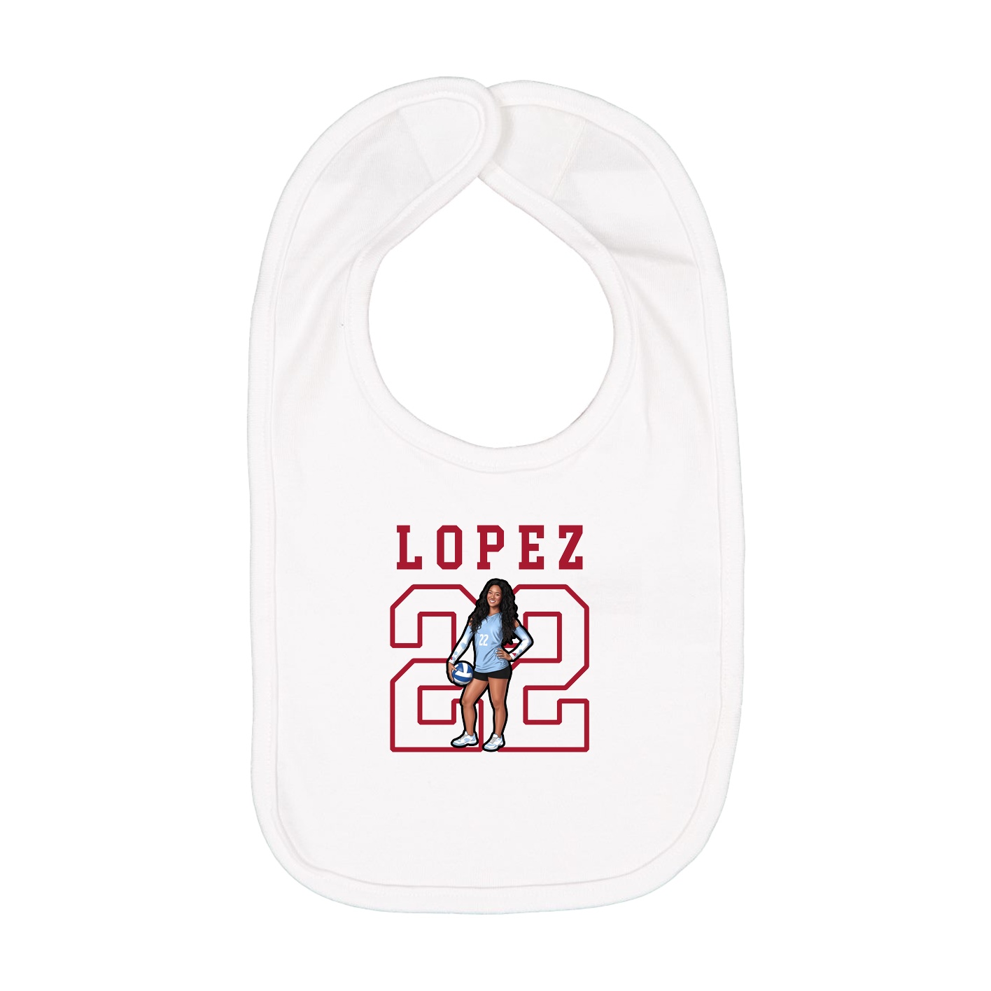 Infant Bib — Shirsey in White