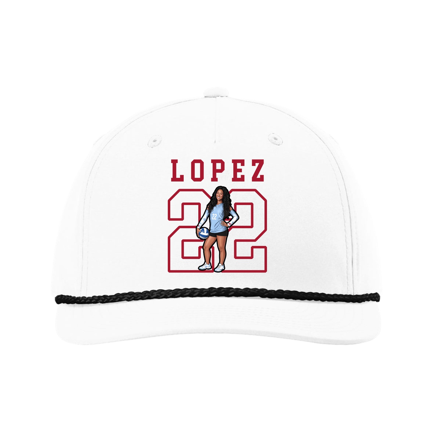 Five-Panel Classic Rope Cap — Shirsey in White
