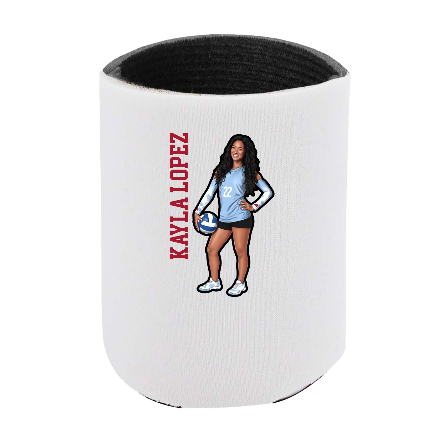 Can Holder — Name Vertical in White