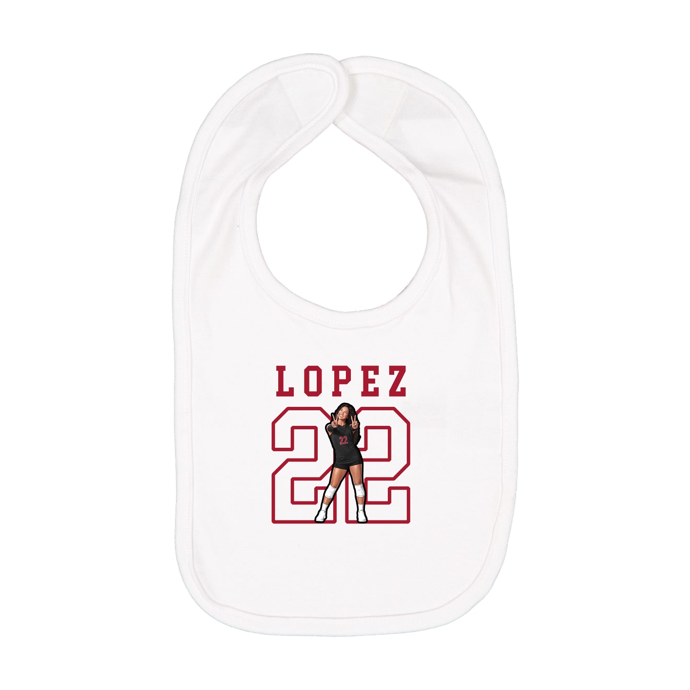 Infant Bib — Shirsey in White