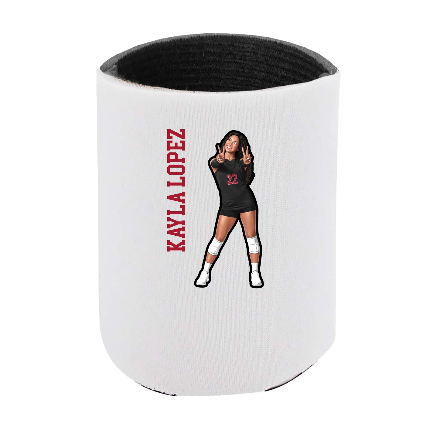 Can Holder — Name Vertical in White