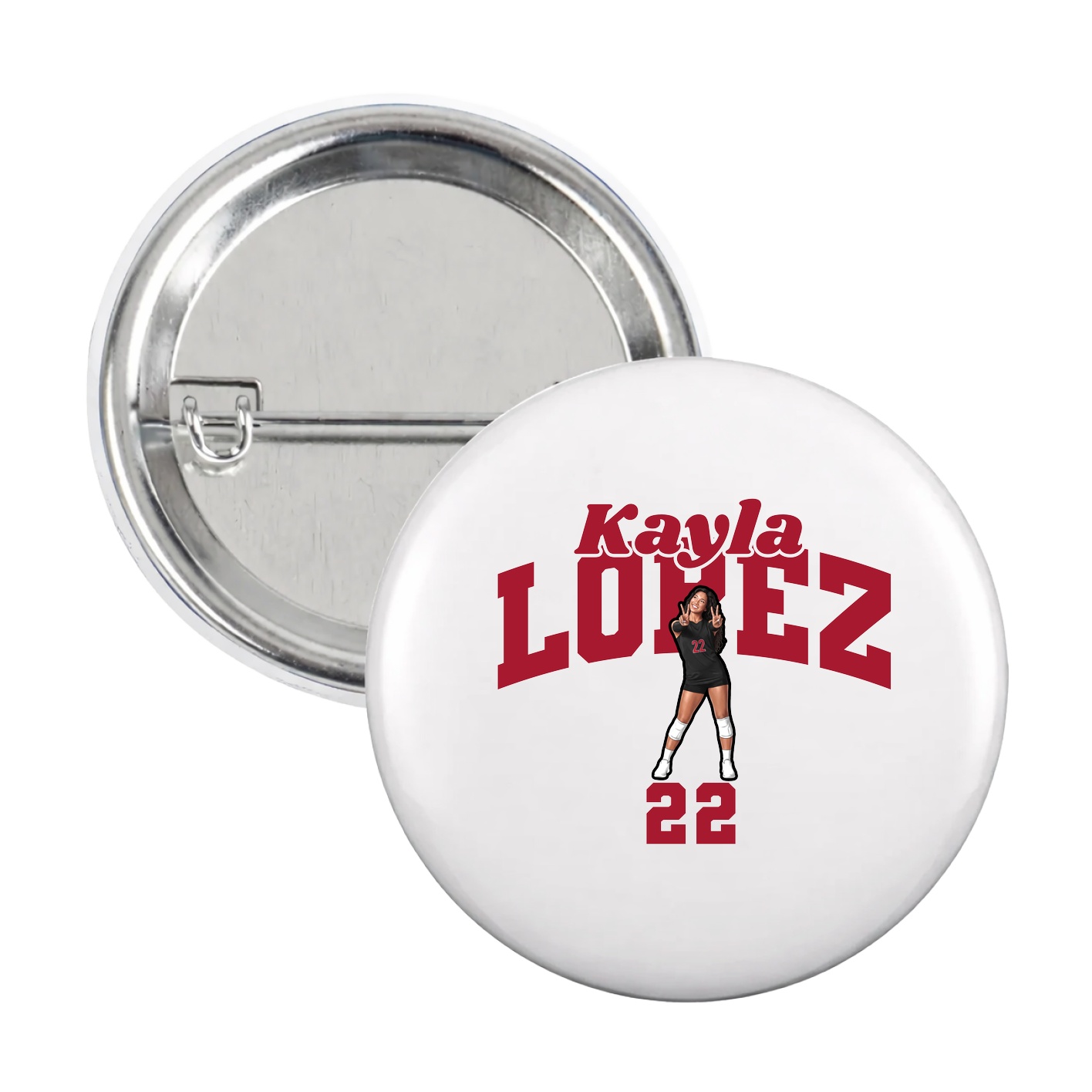 Game Day Button — Signature Arch in White