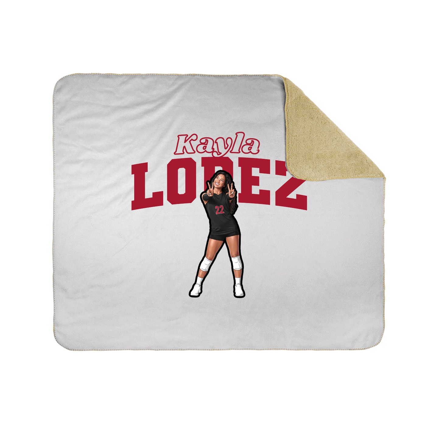 Throw Blanket — Name Arch in White