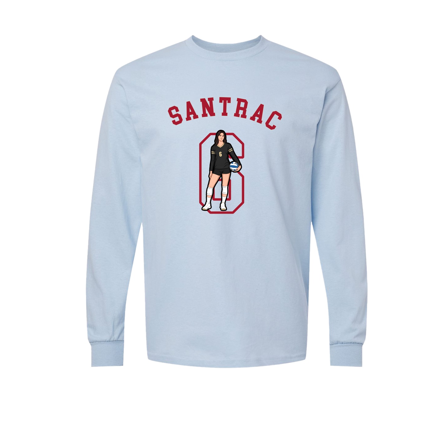 Long Sleeve Tee — Shirsey Arch in Light Blue