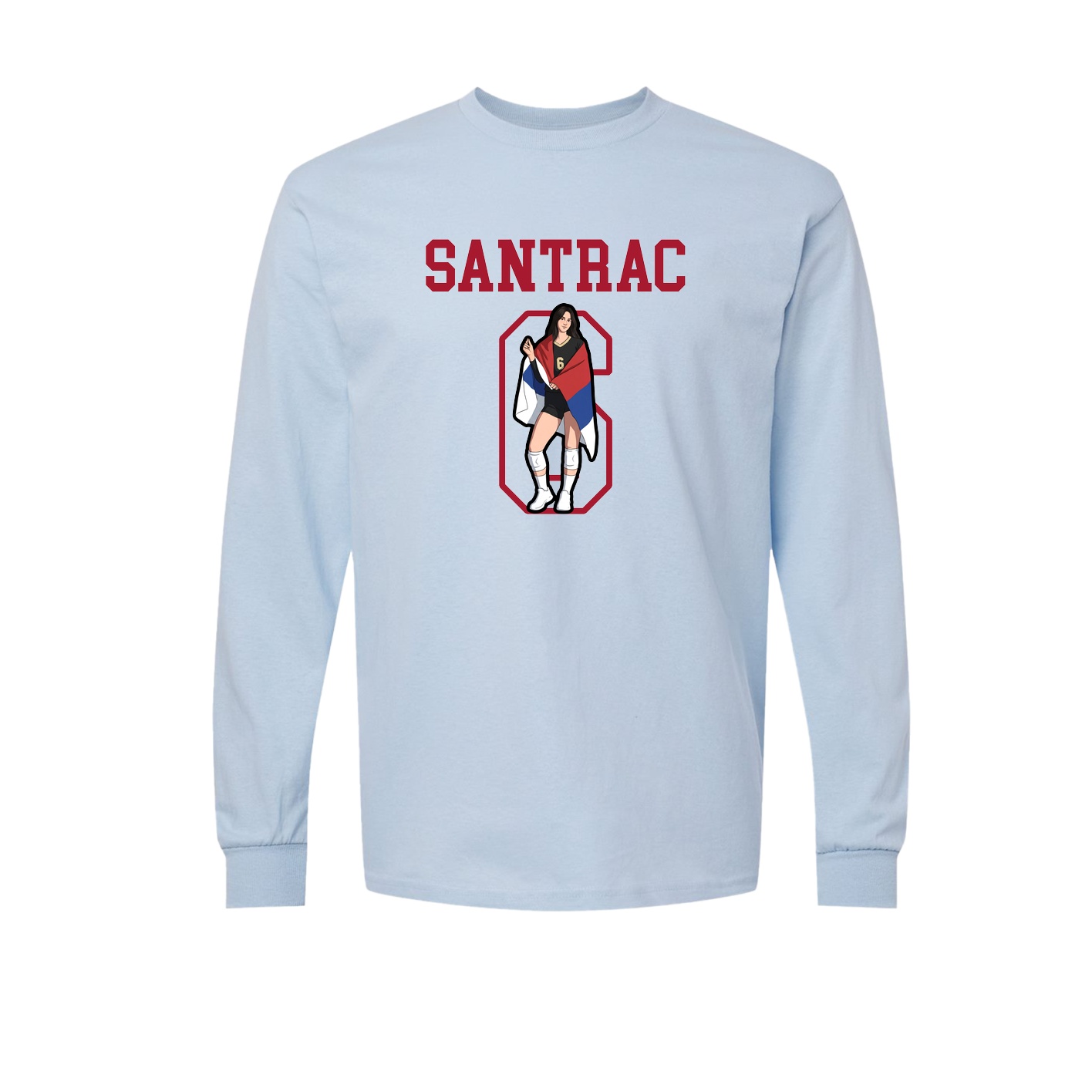 Long Sleeve Tee — Shirsey in Light Blue