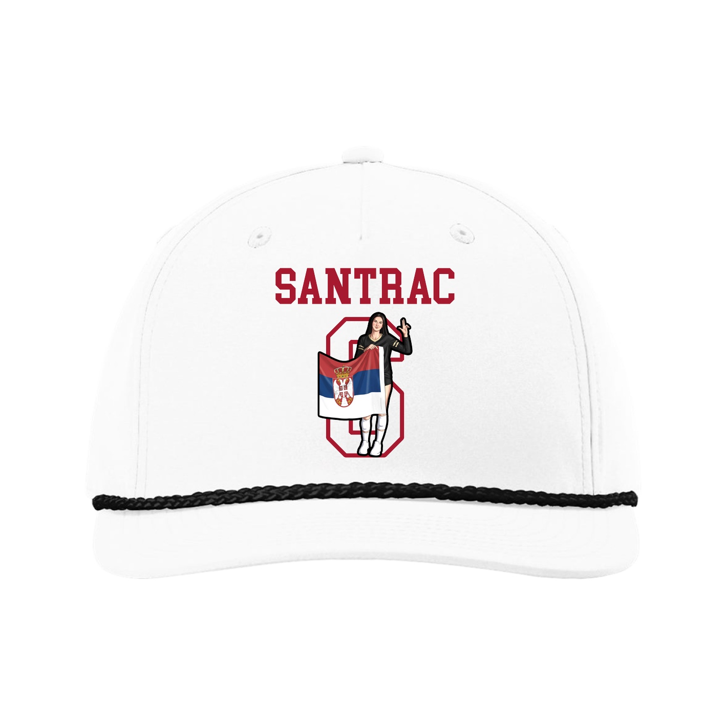 Five-Panel Classic Rope Cap — Shirsey in White