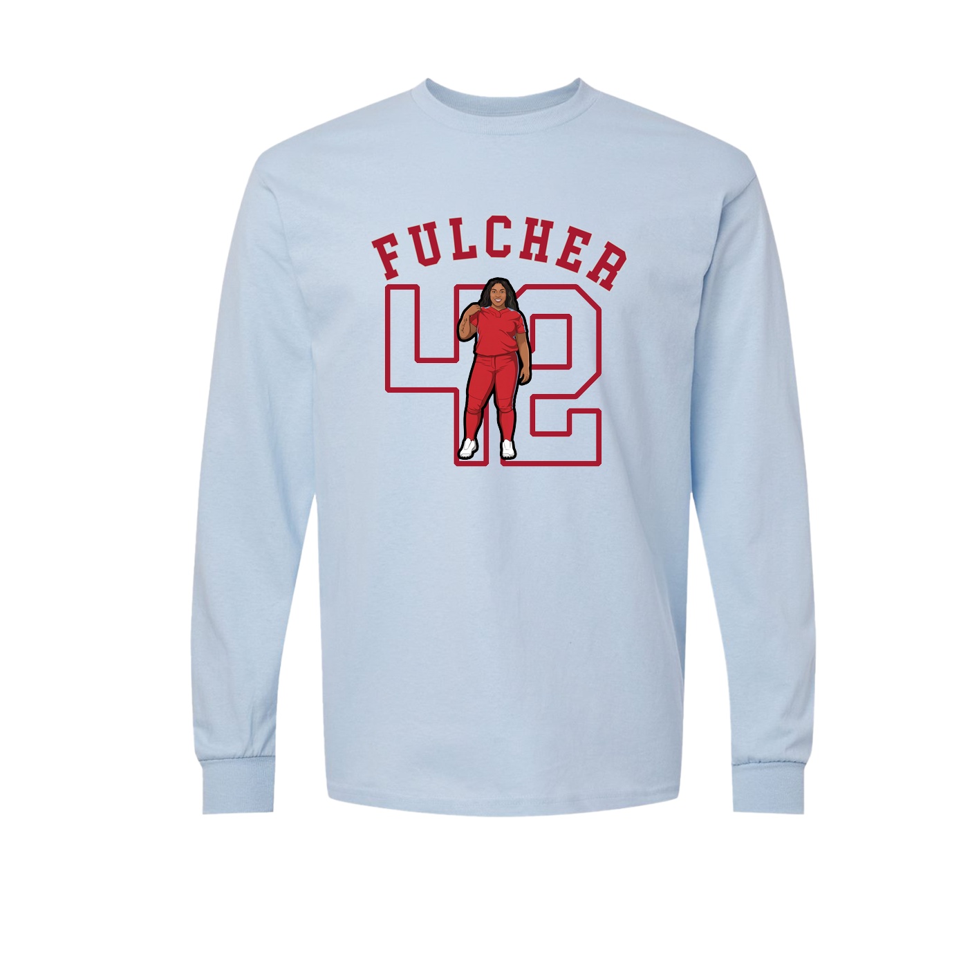 Long Sleeve Tee — Shirsey Arch in Light Blue