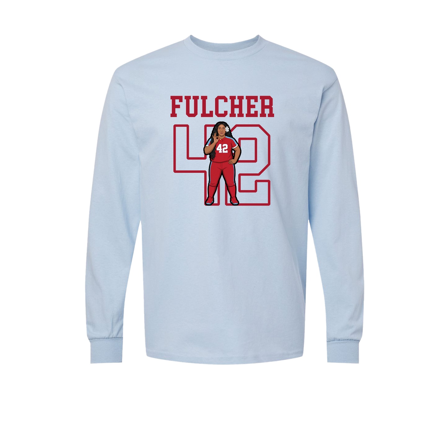 Long Sleeve Tee — Shirsey in Light Blue