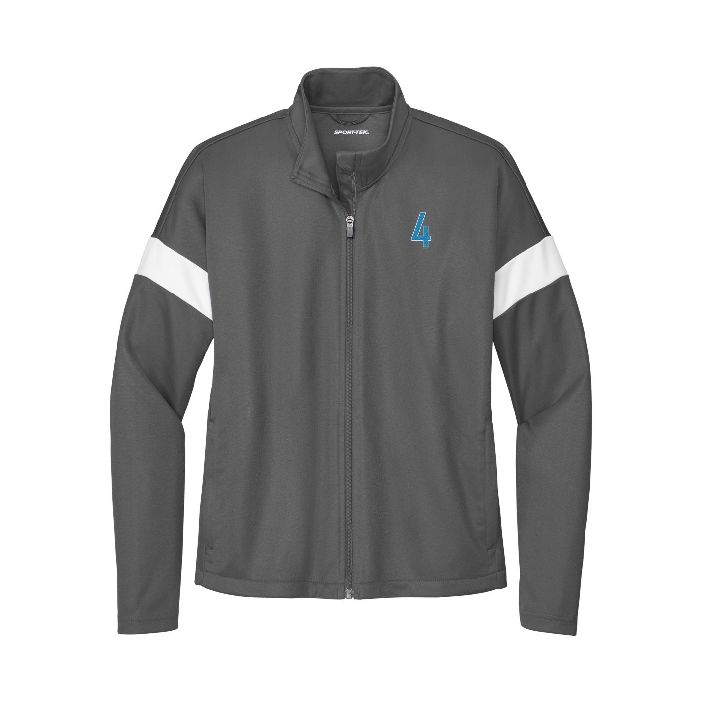 Womens Team Travel Full-Zip Jacket — Front Shirsy in Gray/White