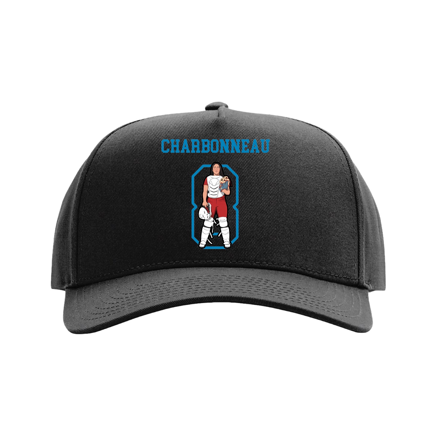 Full Fabric Five-Panel Champ Cap — Shirsey in Black