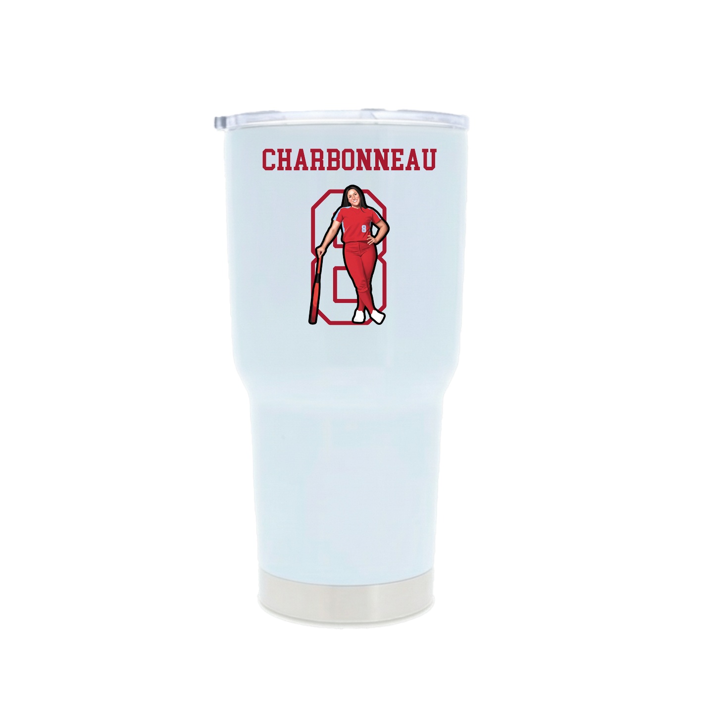 30oz Stainless Steel Tumbler — Shirsey in White