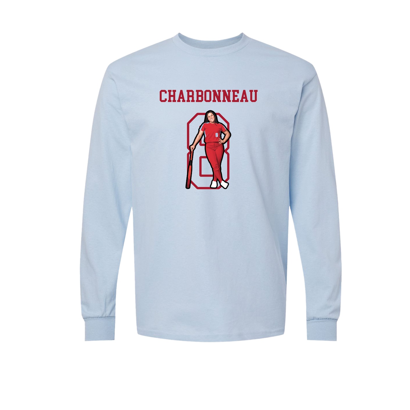 Long Sleeve Tee — Shirsey in Light Blue