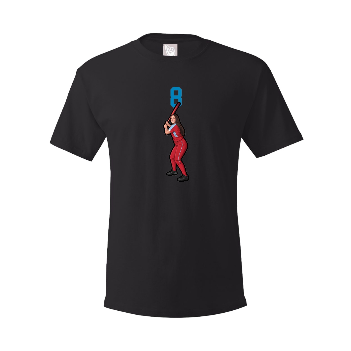 Youth Tee — Number Top in Black