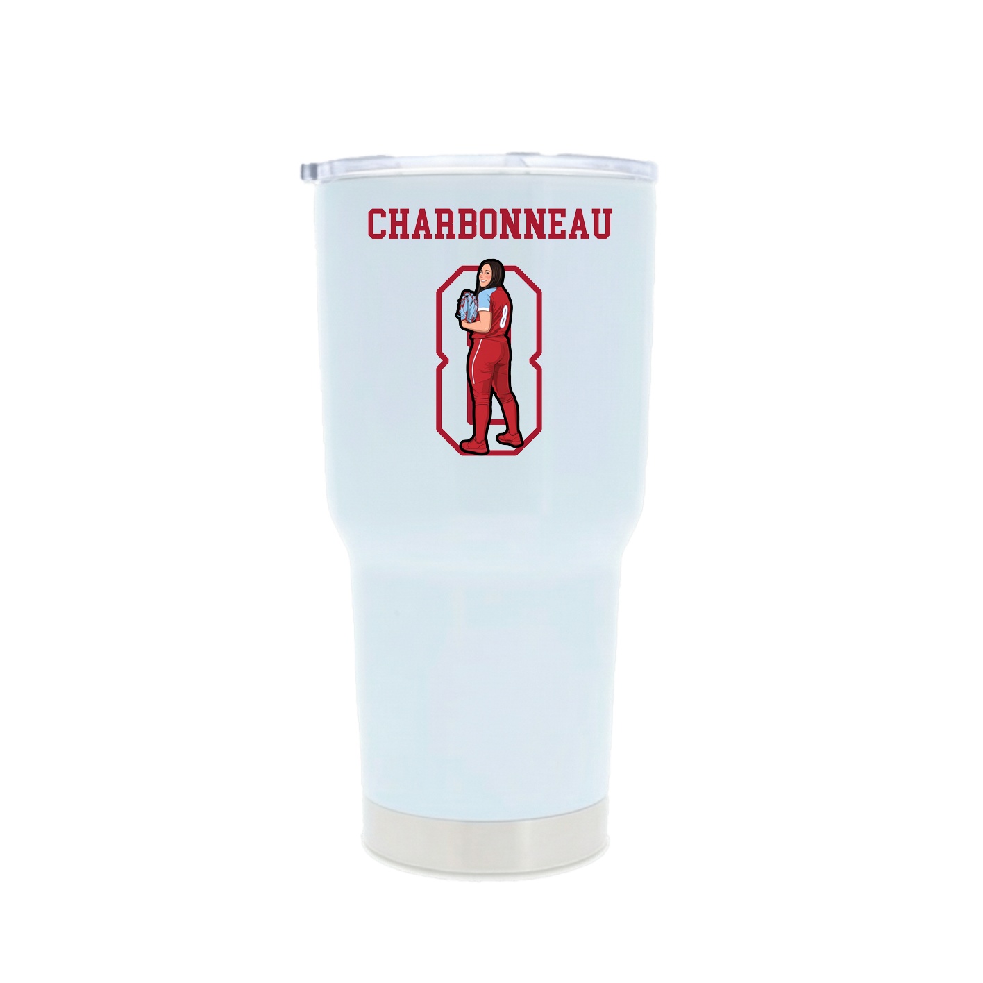 30oz Stainless Steel Tumbler — Shirsey in White