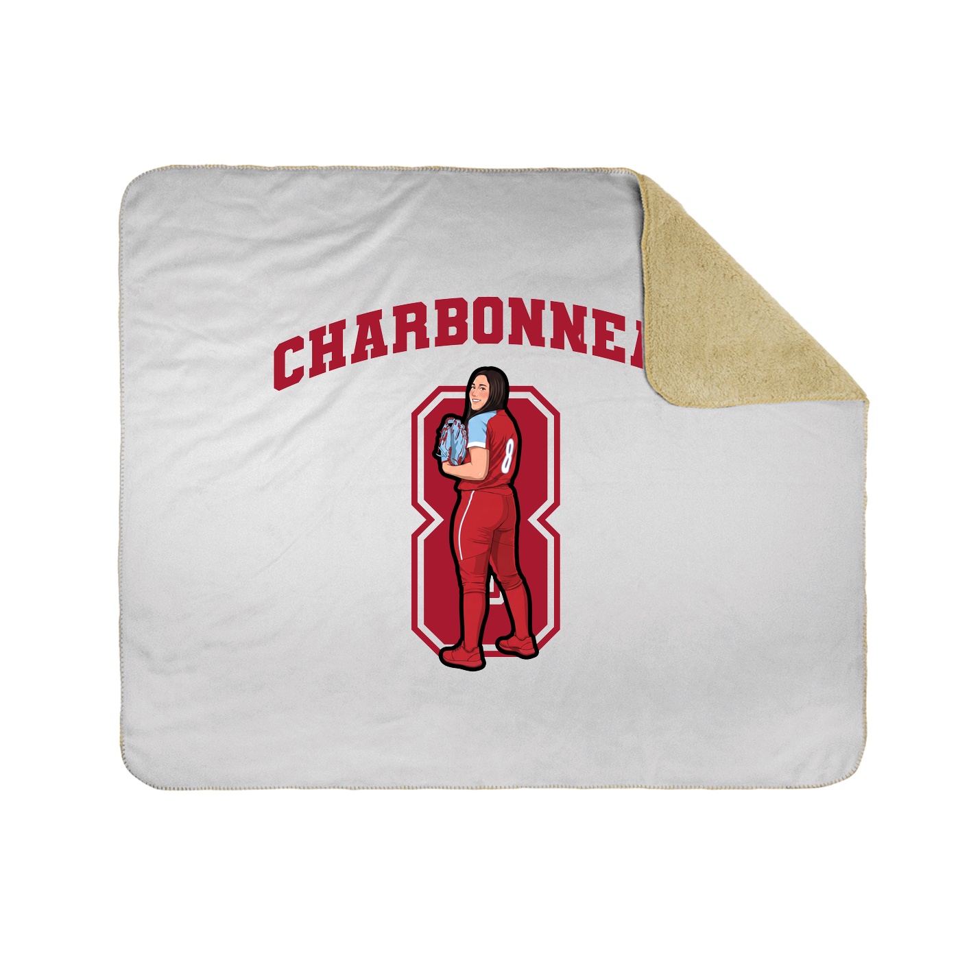 Throw Blanket — Number in White