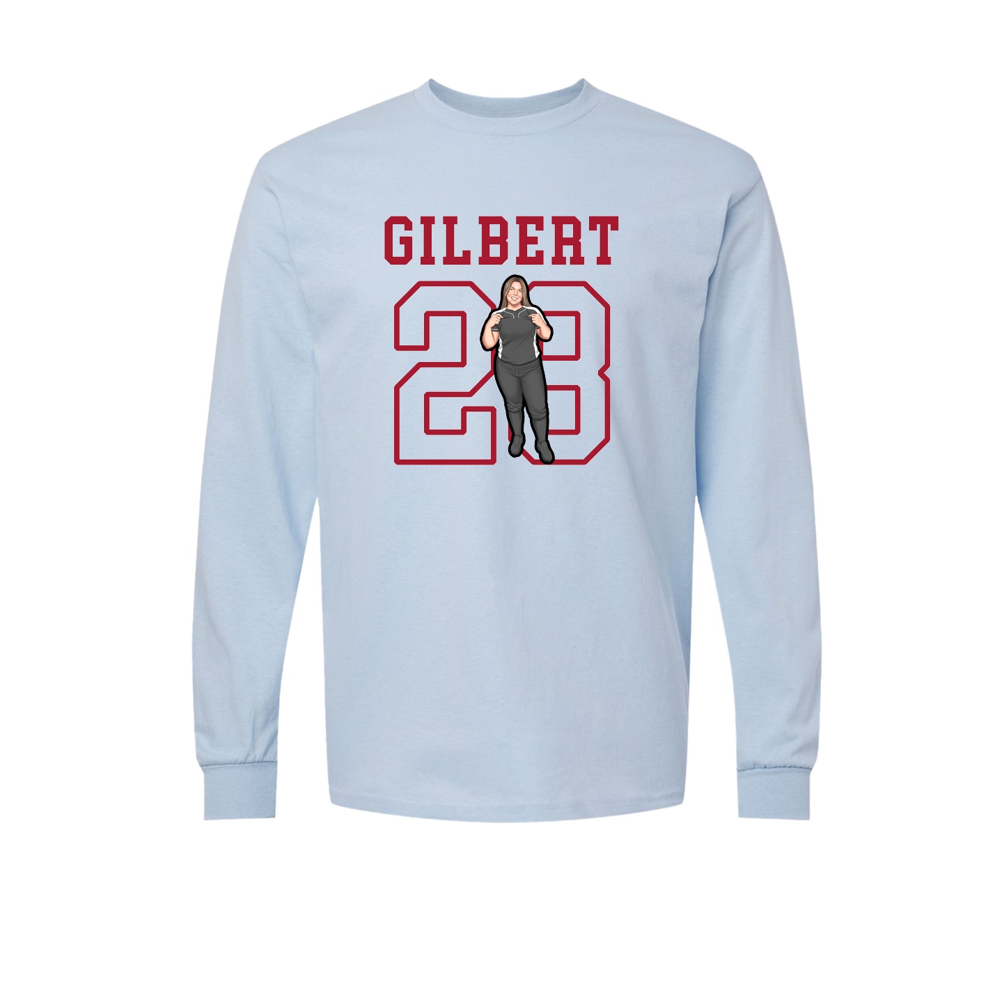 Long Sleeve Tee — Shirsey in Light Blue