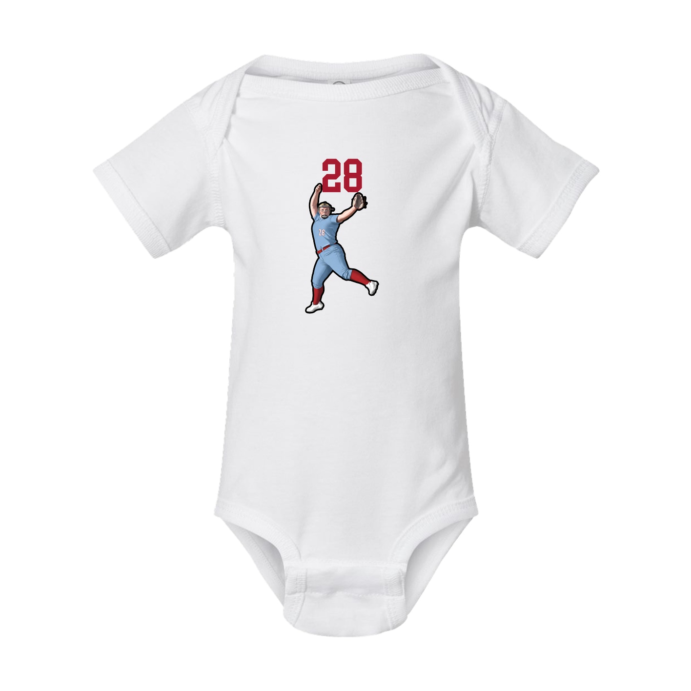 Baby Onesie — Number Top in White