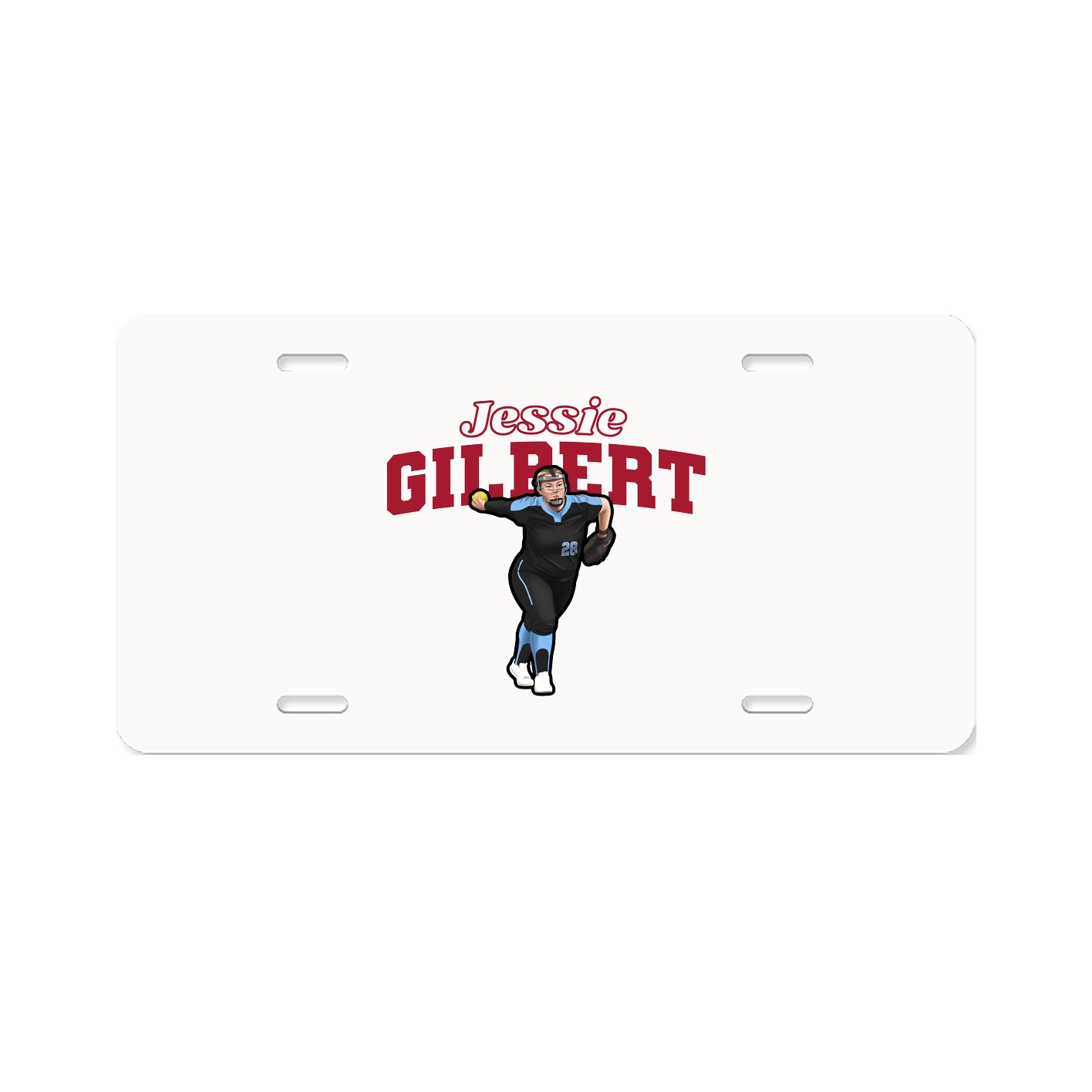 License Plate — Name Arch in Classic