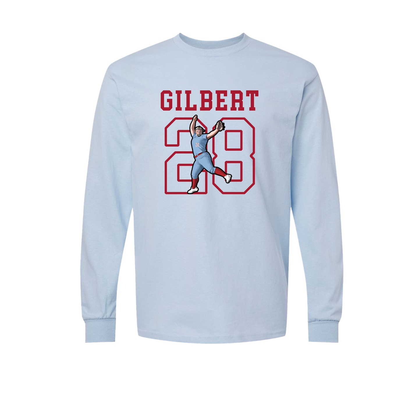 Long Sleeve Tee — Shirsey in Light Blue