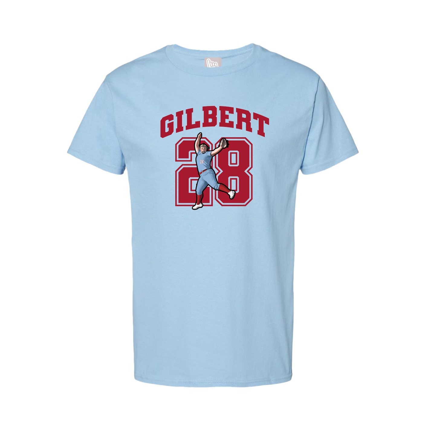 Tee — Number in Light Blue