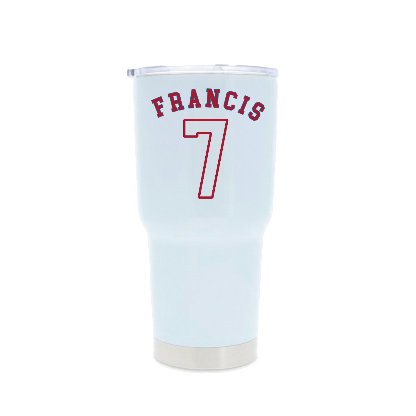 30oz Stainless Steel Tumbler — Shirsey Arch in White