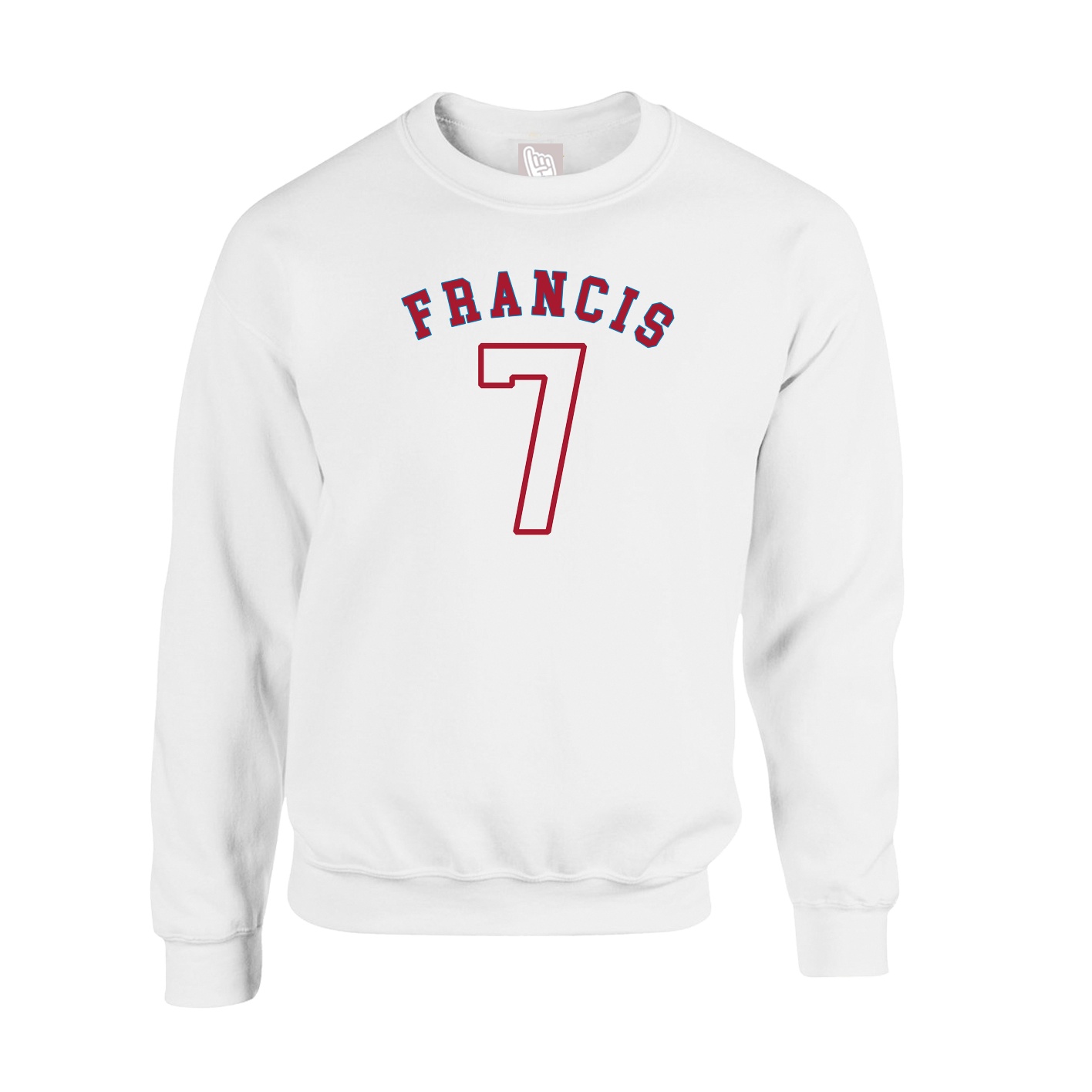 Fleece Crew — Shirsey Arch in White