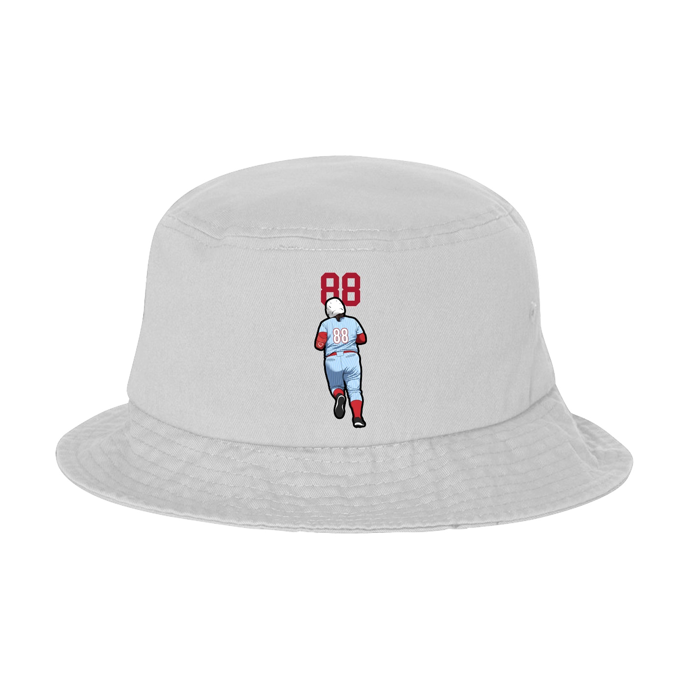 Bucket Cap — Number Top in White