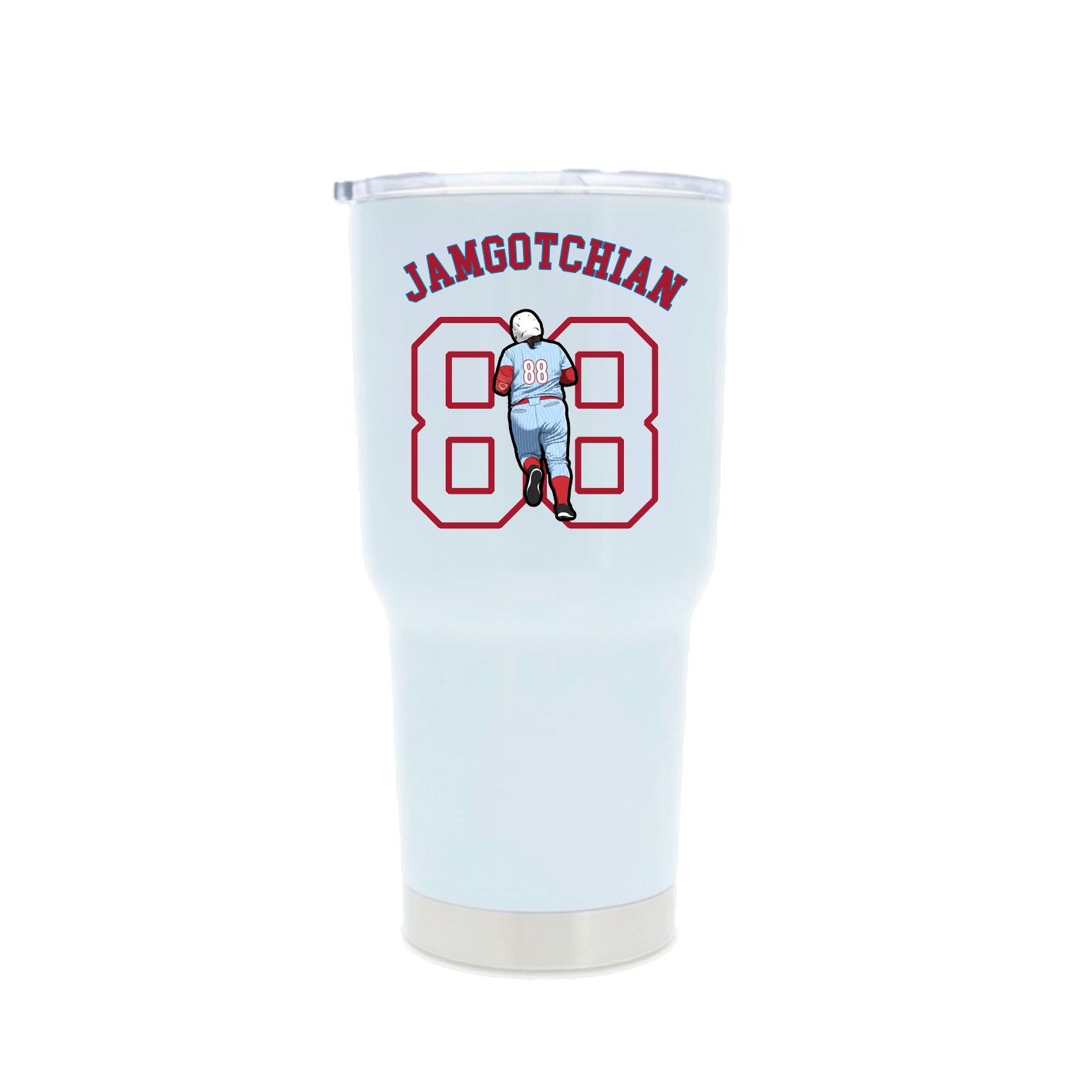 30oz Stainless Steel Tumbler — Shirsey Arch in White