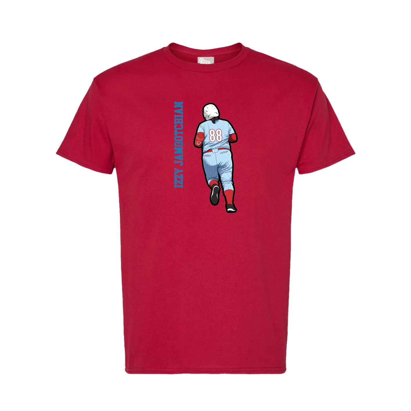 Tee — Name Vertical in Crimson