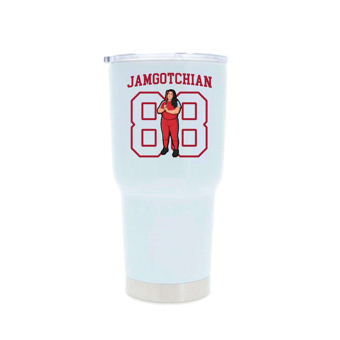30oz Stainless Steel Tumbler — Shirsey in White