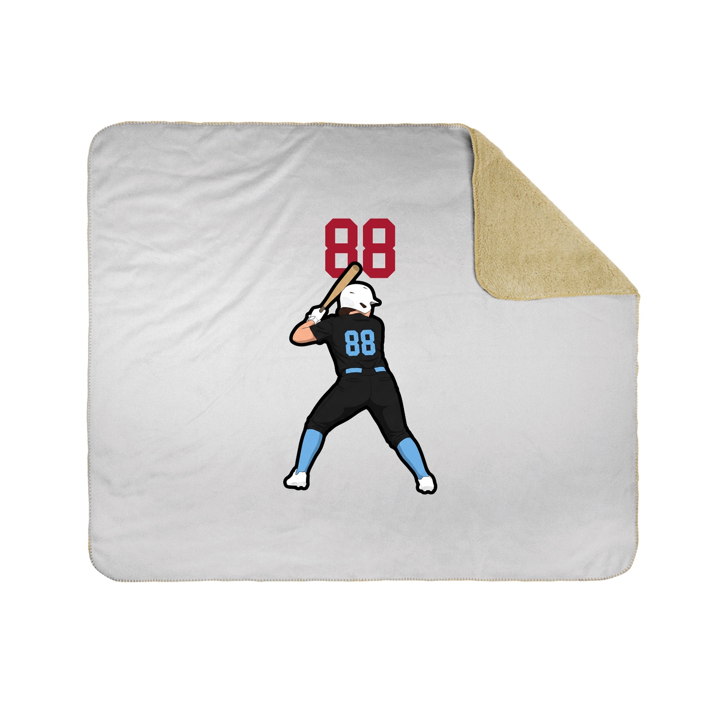 Throw Blanket — Number Top in White