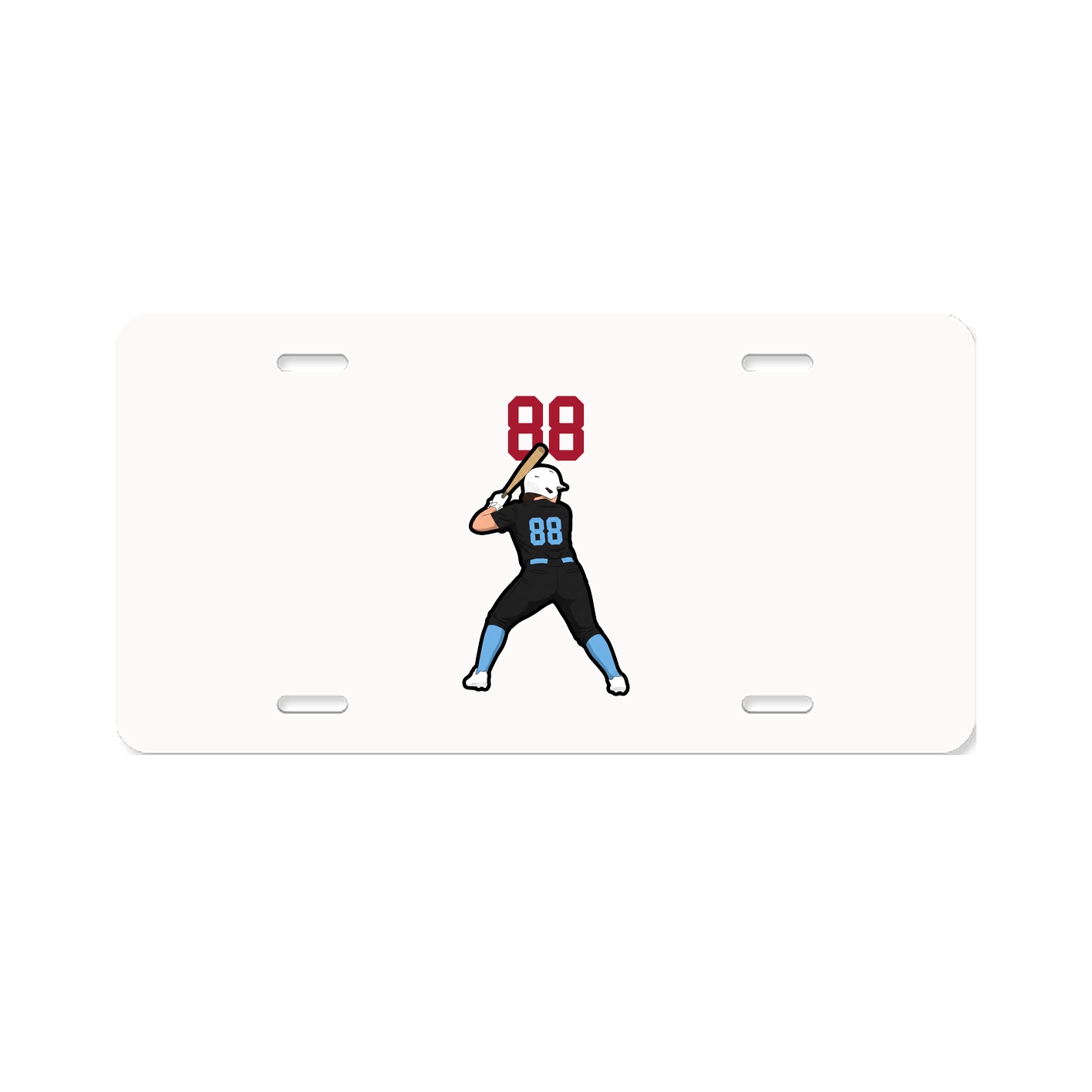 License Plate — Number Top in Classic