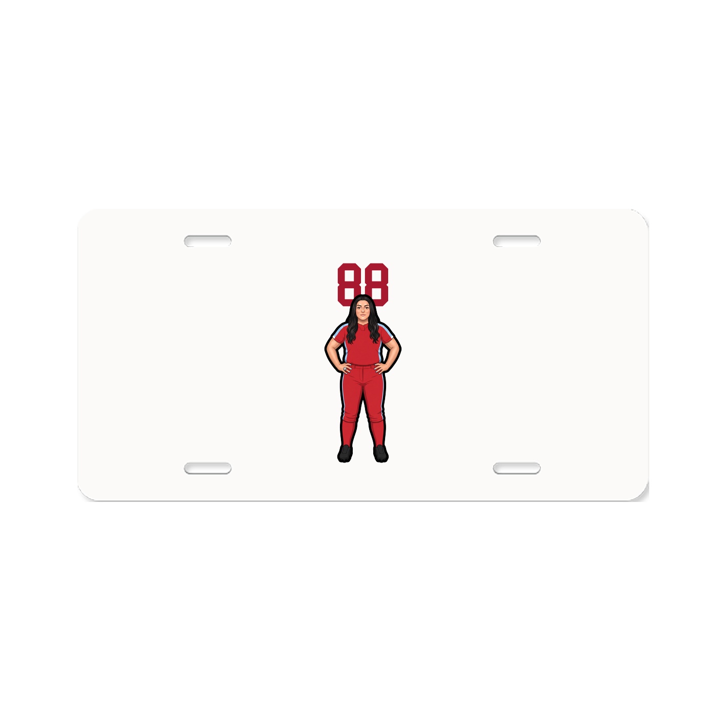 License Plate — Number Top in Classic