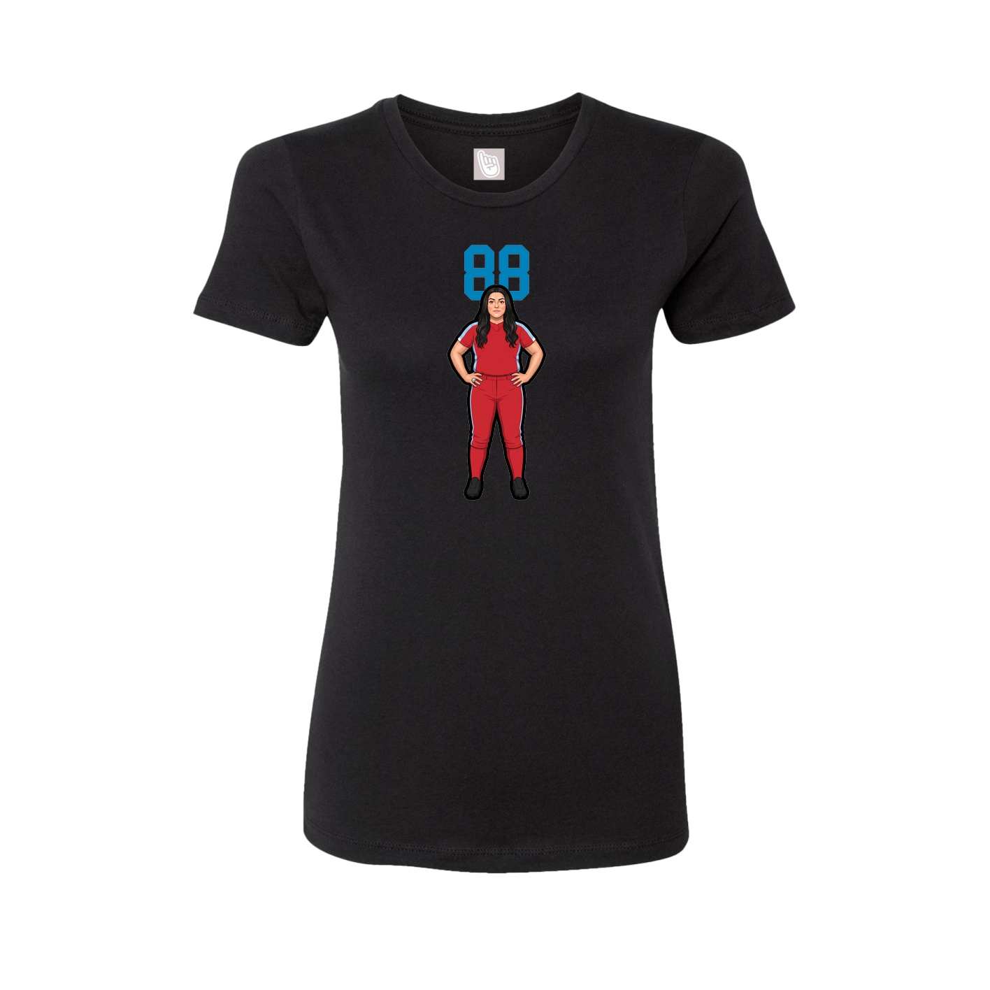 Womens Tee — Number Top in Black