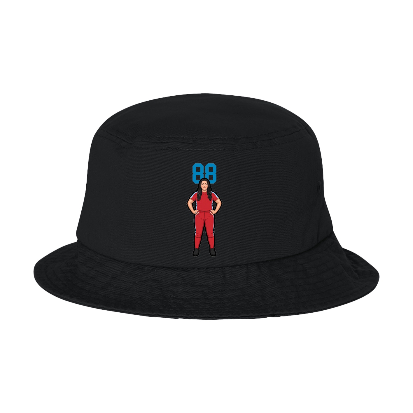 Bucket Cap — Number Top in Black
