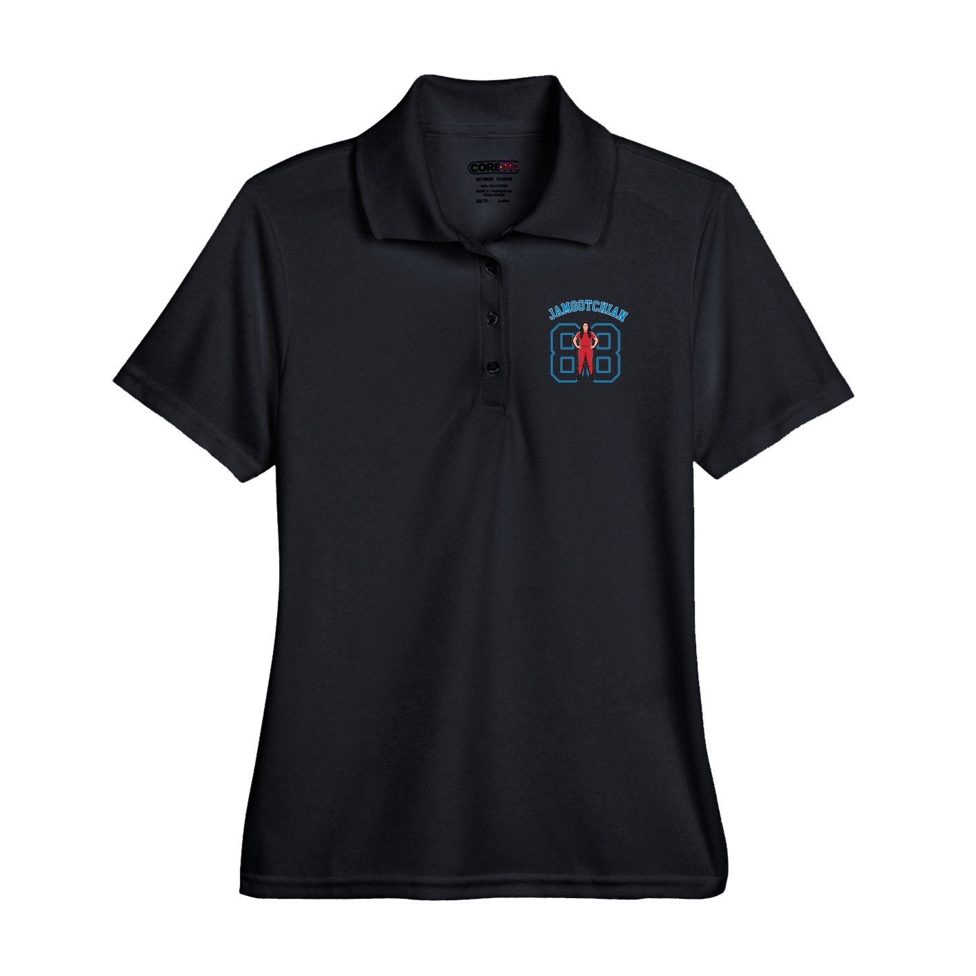Performance Polo — Shirsey Arch in Black