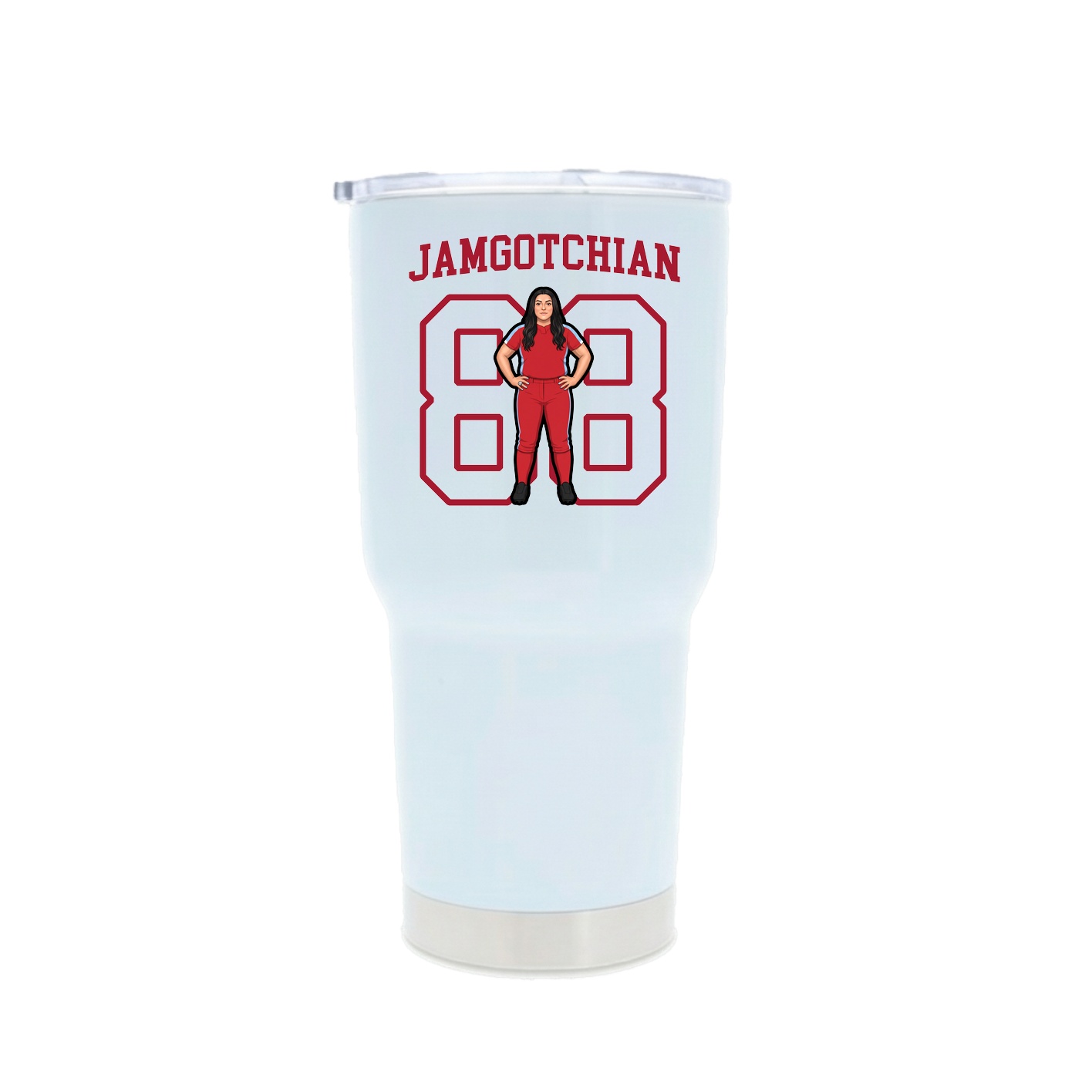30oz Stainless Steel Tumbler — Shirsey in White