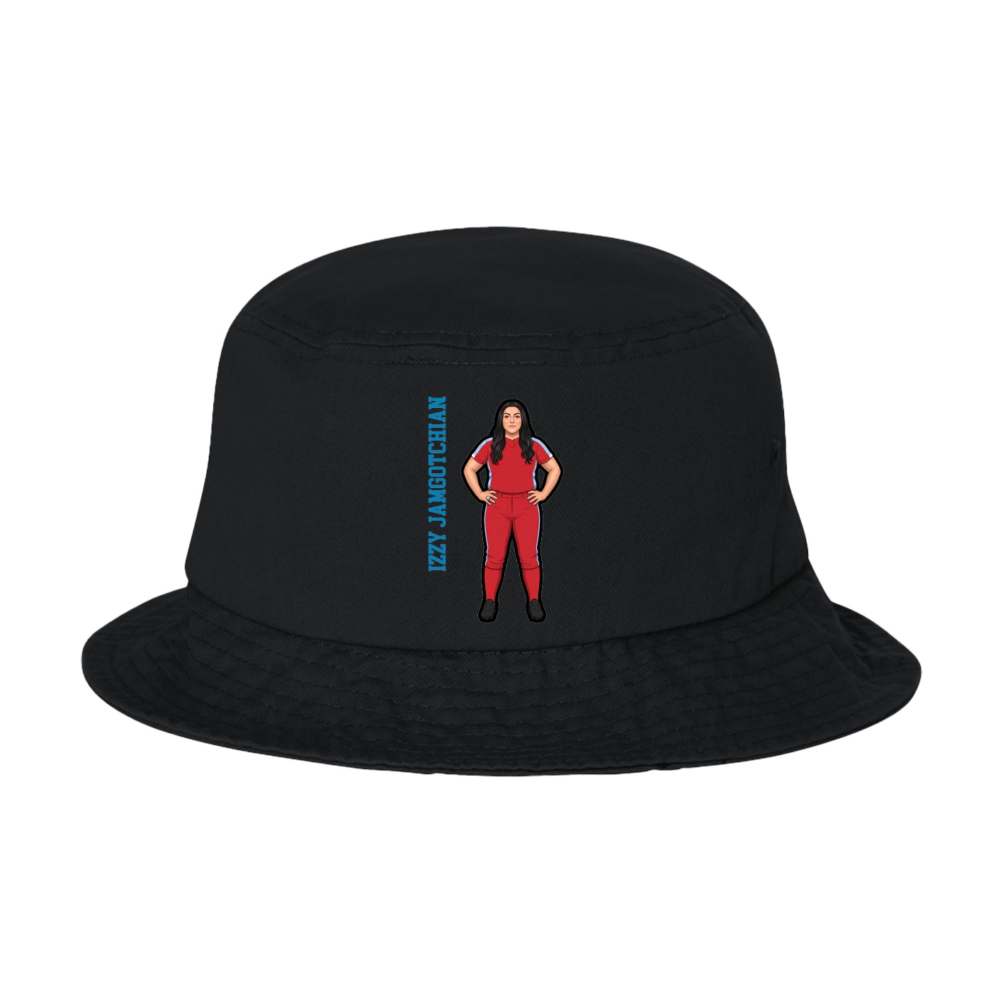 Bucket Cap — Name Vertical in Black
