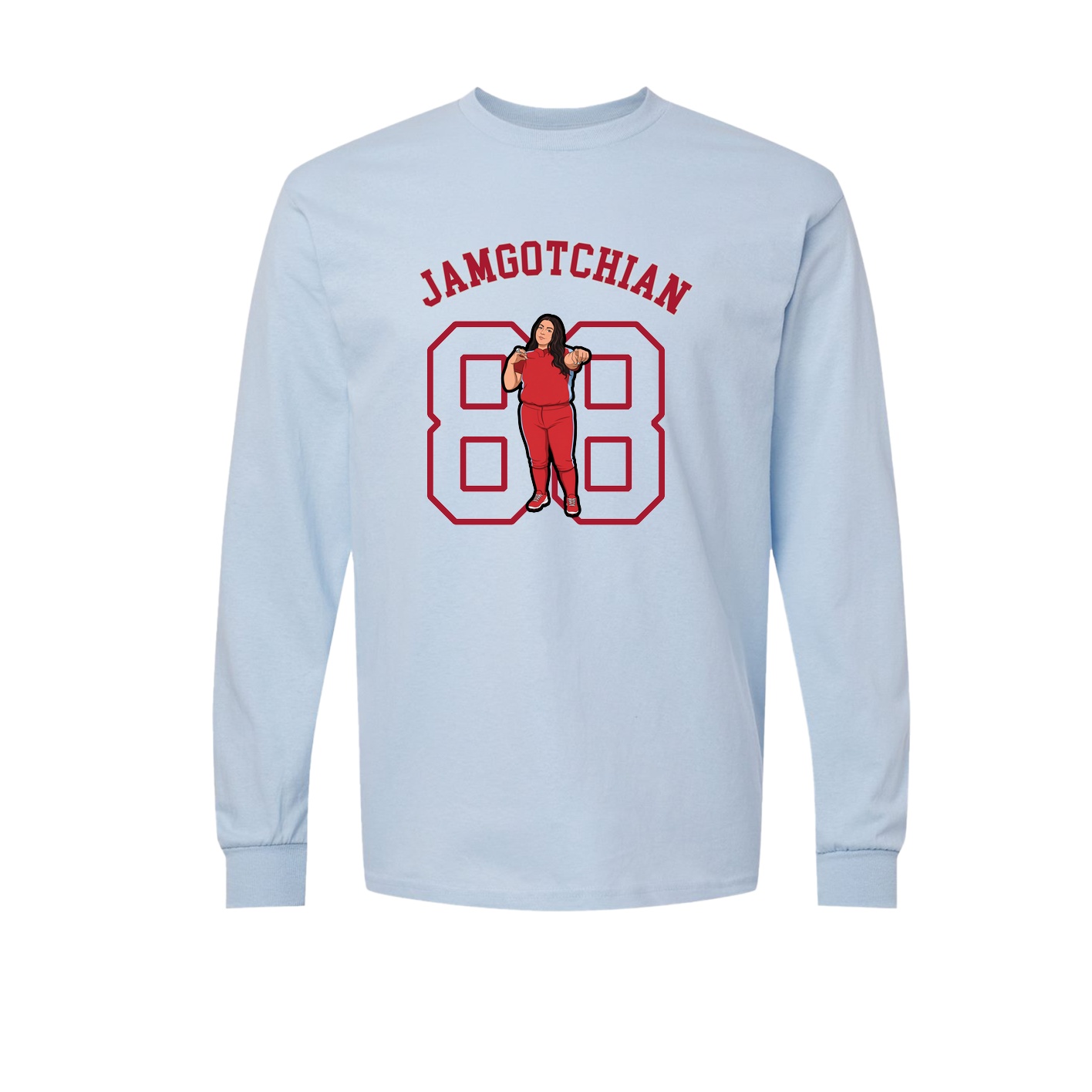 Long Sleeve Tee — Shirsey Arch in Light Blue