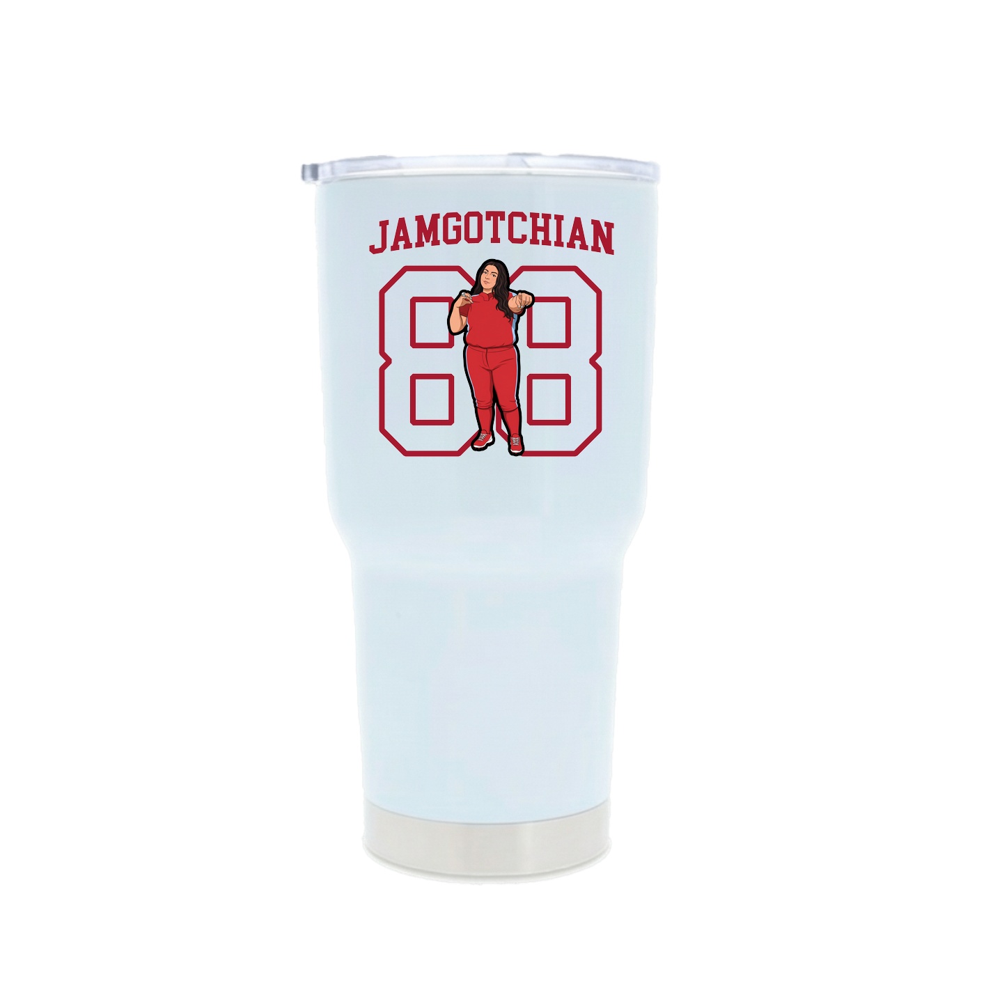 30oz Stainless Steel Tumbler — Shirsey in White